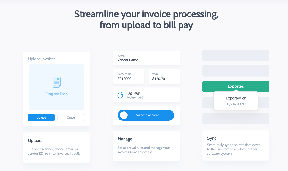 Ottimate graphic that states "Streamline your invoice processing with an automated accounts payable workflow."