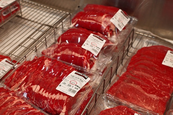 Costco offers customers their Kirkland brand raw meat selection, known for its quality and variety.