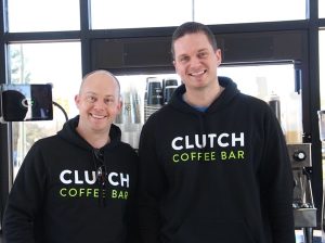 Ottimate Clients Clutch Coffee Bar Operators pose in shop