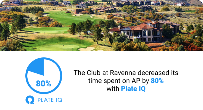 Image text from Ottimate that states "The Club at Ravenna decreased its time spent on AP by 80% with Ottimate."