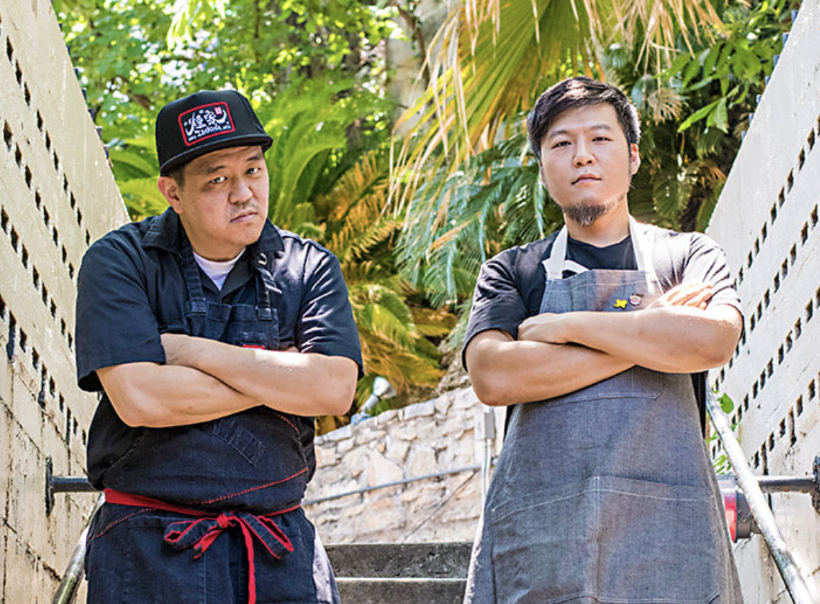 Picture of two workers from Tatsu-Ya Restaurant.