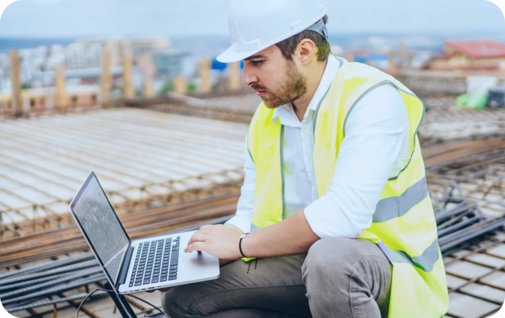 construction worker automating ap with plate iq invoice automation solution