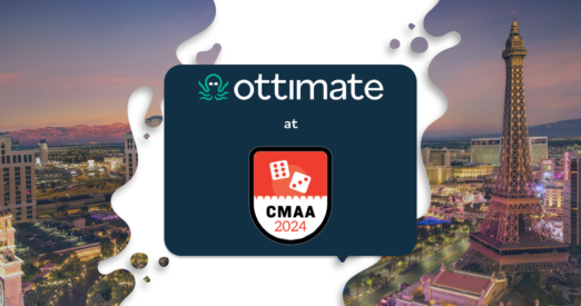 Ottimate at CMAA graphic over a las vegas background