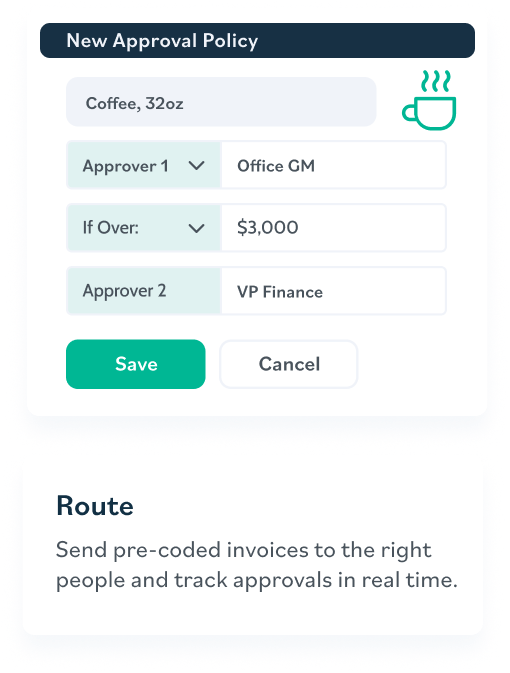 Ottimate ap automation for cre product abstract showing routing invoices 